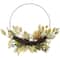 21" Autumn Harvest Artificial Floral Half Wreath with Fall Foliage